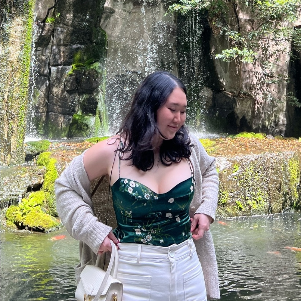 Reformation Green Floral Silk Bustier Top – Size 8